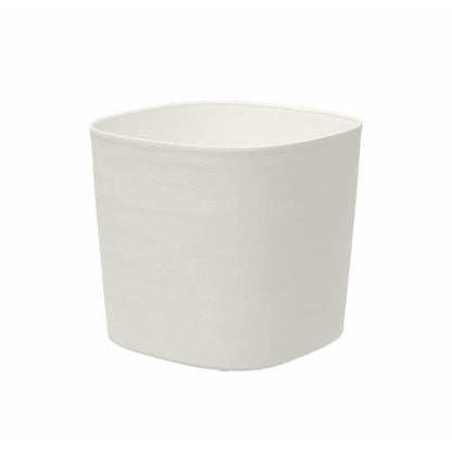 Pot with water reserve - GARDEN ID Respect - White 30 x 30 cm - 100% household waste - 100% recyclable - Structured surface.