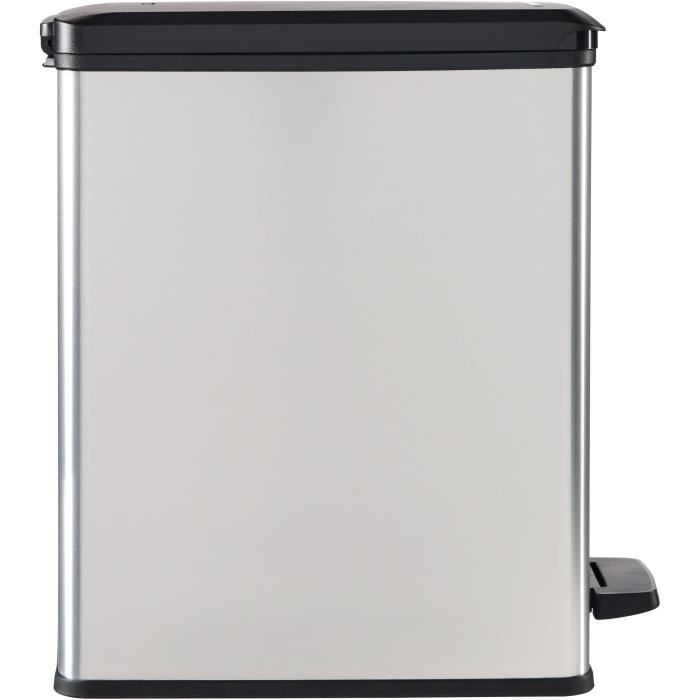 Slim Bin - SLIM BIN - CURVER - 25L - Compact design - 41 x 27 x 55 cm - Metallic grey