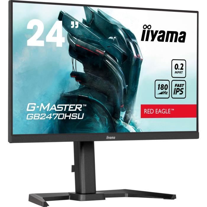 PC screen - IIYAMA - GB2470HSU-B6 - 24 IPS FHD 1920 x 1080 - 0.2ms - 180Hz - HDMI DP - Black