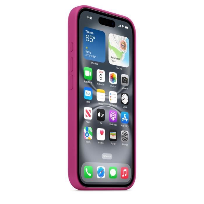 APPLE iPhone 16 - Silicone Case with MagSafe - Fuchsia