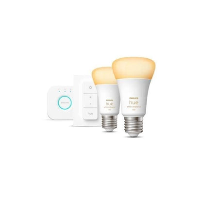 Kit Starting LED LED Connected Philips Hue White - 10.5W - Lot 2 E27 - Hue remote control