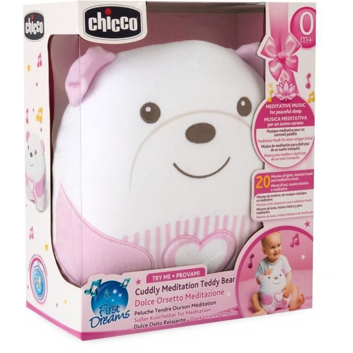 Soft Teddy Bear Plush - CHICCO - Pink - From birth