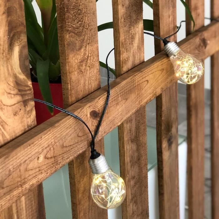 Solar light garland - LUMISKY - FANTASY STAR SOLAR - 3.75 m - 10 micro copper bulbs - warm white LED