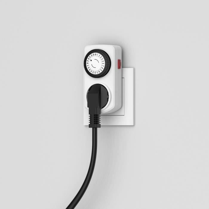 Compact mechanical timer - GAO - 3680W programmer - 16A - 96 switching cycles/day - White