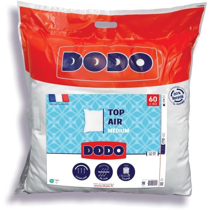 Pillow - DODO - MEDIUM TOP AIR - 60 x 60 cm - White