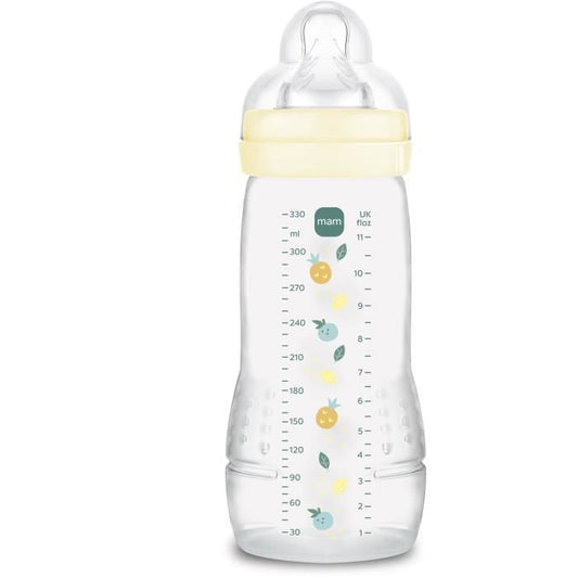 Baby bottle - MAM BABY - Easy Active - +6 months - 330 ml - X flow teat - Pearl