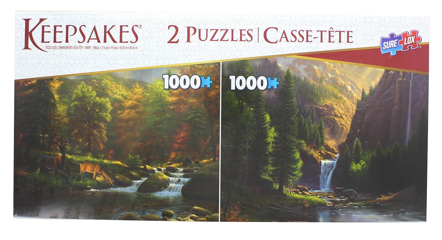 Set of 2 Keepsakes 1000 Piece Jigsaw Puzzles | Mountain Landscapes