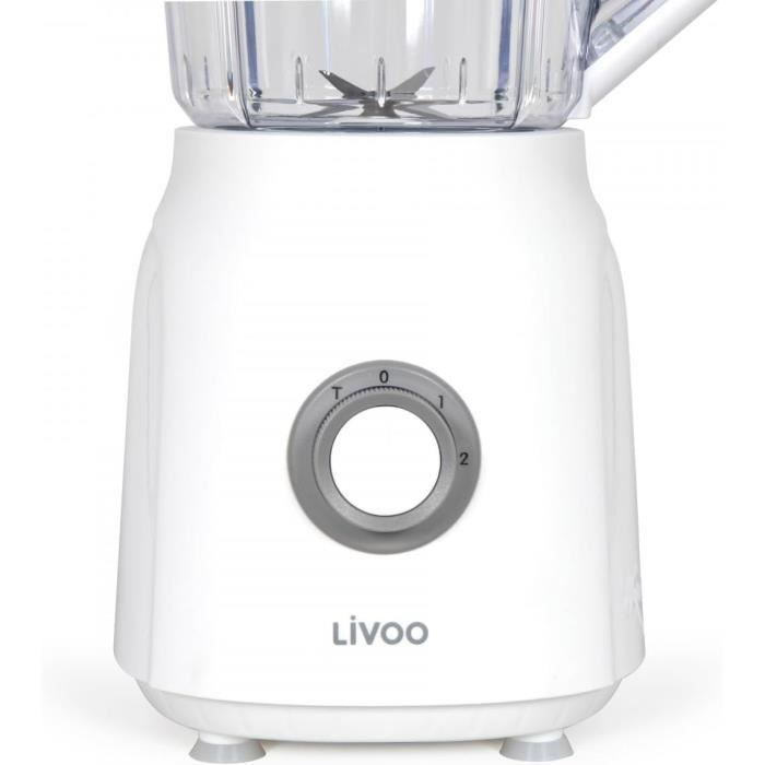 Blender - LIVOO - 1.5 L - 600 W - 22,000 rpm - 2 speeds - Turbo white