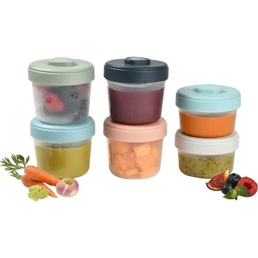 BEABA Set 1st age 6 portions clip - (2x90ml + 4x150ml)
