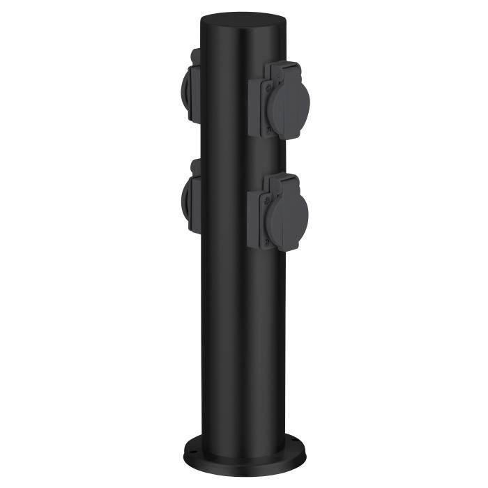 BRILLIANT - DODY Bollard with 4 sockets color black - metal/plastic E27 LED xW