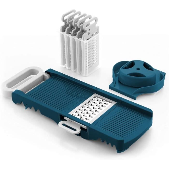 Foldable mandolin - ARTHUR MARTIN - AMM530 - 6 in 1 - 3 grater blades and 3 vegetable cutting blades - Stainless steel