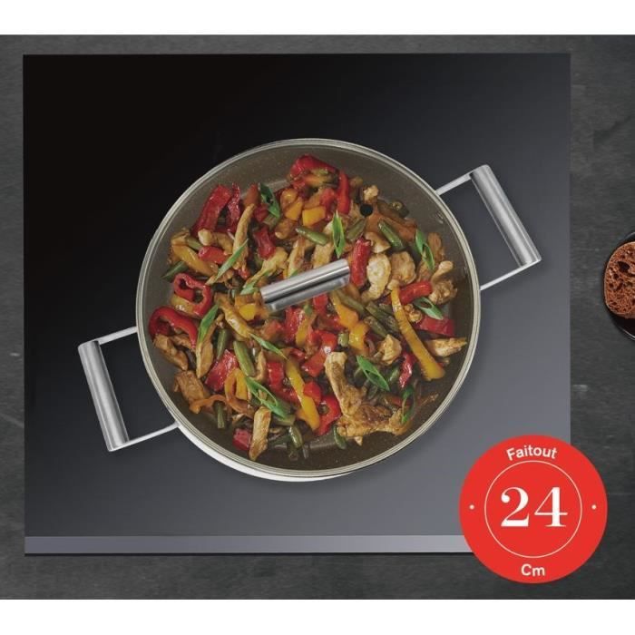 Casserole - ARTHUR MARTIN - AM6523 - 24 cm with lid - Forged aluminum - All heat sources including induction + oven