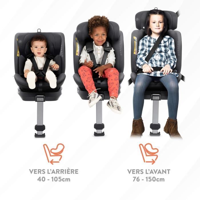 Car seat - BABYAUTO - AITANA GREY ANTHRACITE - From birth to 12 years - 0-36 kg - I-Size - ISOFIX - 360° swivel - ECE R129