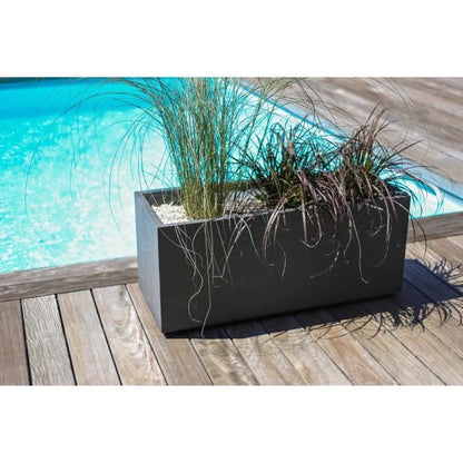 EDA PLASTIC Graphit Up Planter - 57 L - 79,5 x 29,5 x 29,5 cm - Charcoal gray