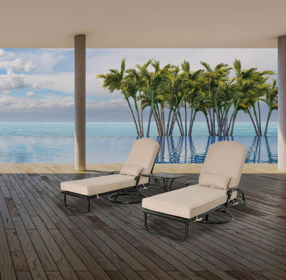 Elisabeth Swivel Chaise Lounge Set of 3 (KIT)