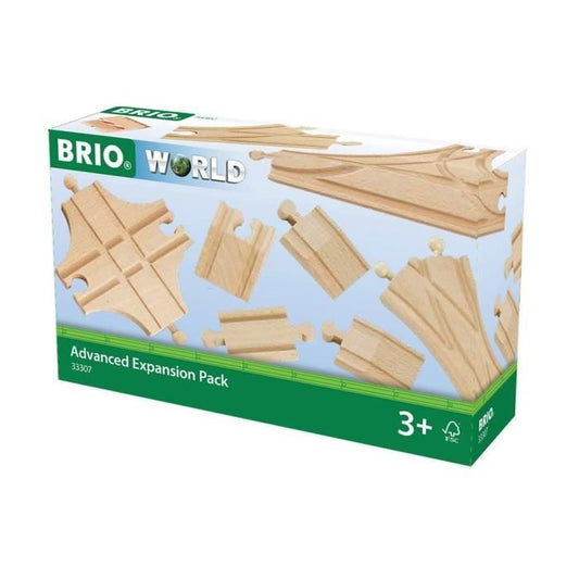 BRIO World - 33307 - Evolution Avance 11 Rails Box - Accessory for wooden train circuit - Assortment of rails - from 3 years old