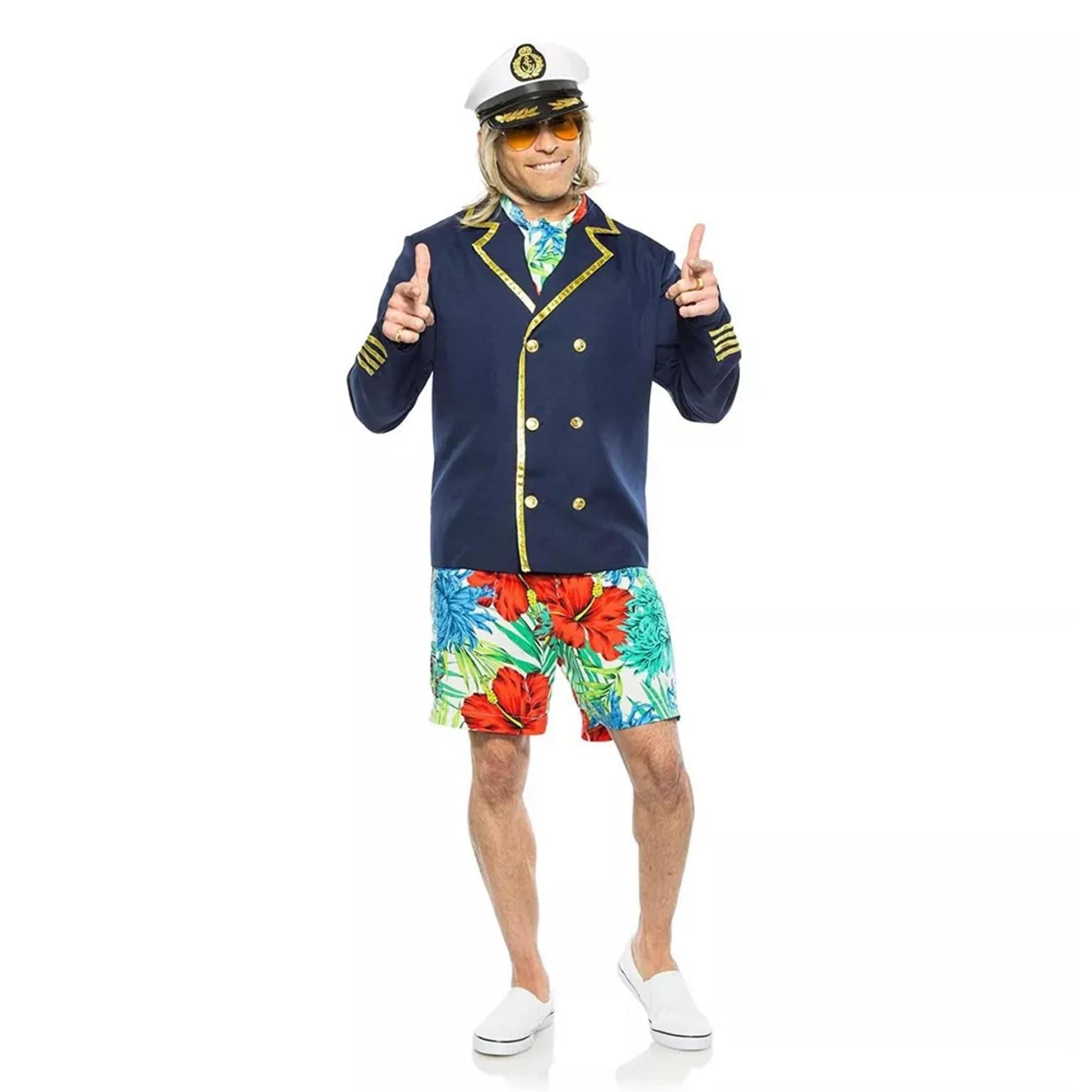 Captain Yachty Adult Costume | Small/ Medium