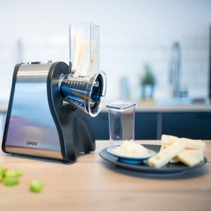 LIVOO DOP192 Multifunction electric grater - Black and gray