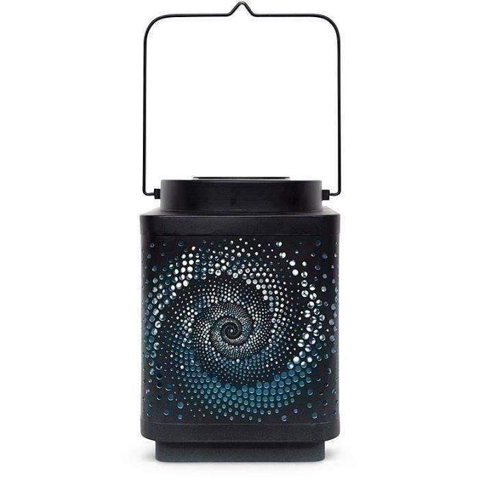 Solar lantern - GARDEN ID Attract - Blue 11 x 11 h15 cm - 6 to 8 hours autonomy - Mobile - On/off button.