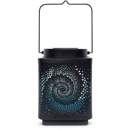 Solar lantern - GARDEN ID Attract - Blue 11 x 11 h15 cm - 6 to 8 hours autonomy - Mobile - On/off button.