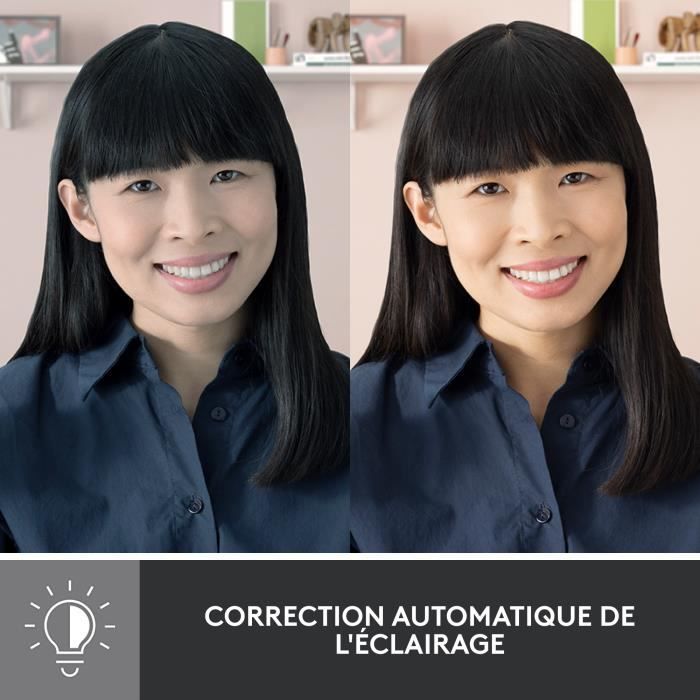 Logitech Brio 300 Full HD webcam with confidentiality, micro noise reduction, USB -C - graphite