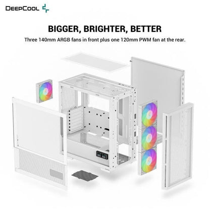PC case without power supply - DEEPCOOL CH560 DIGITAL (White) - Mid-tower - E-ATX format
