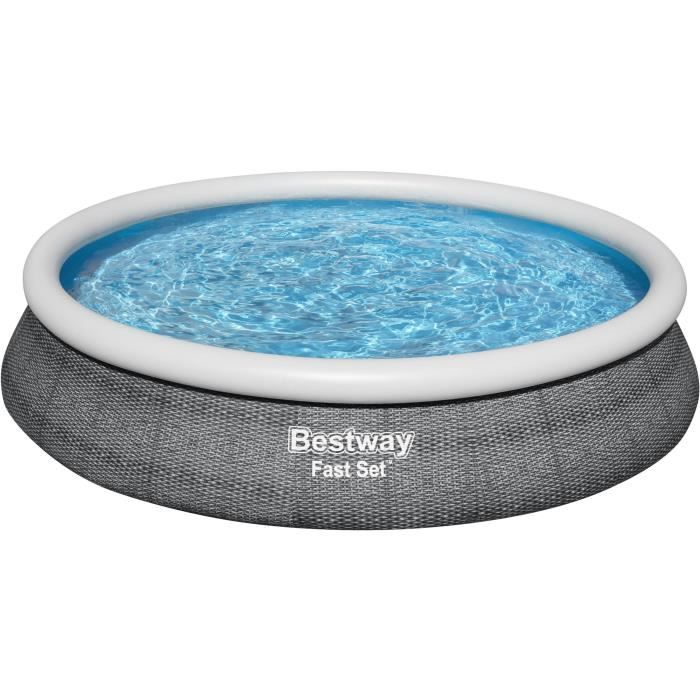 Kit -ground above -ground pool kit Bestway - Fast Set  - 457 x 84 cm - Round (delivered with a pump and filtration cartridge)
