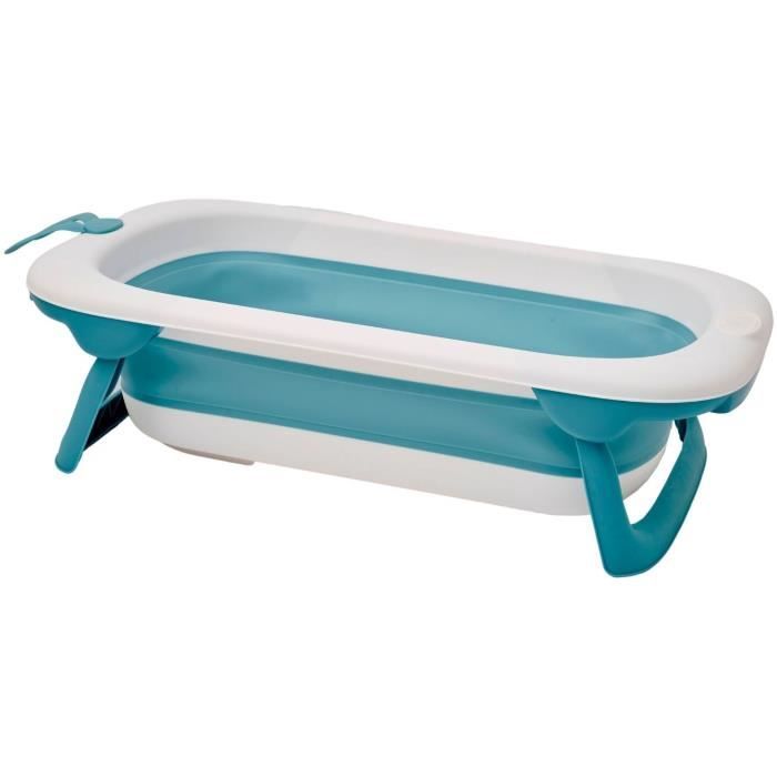 Foldable bathtub - THERMOBABY - BALNÉA - Compact - Drain plug - Up to 18 months - Blue