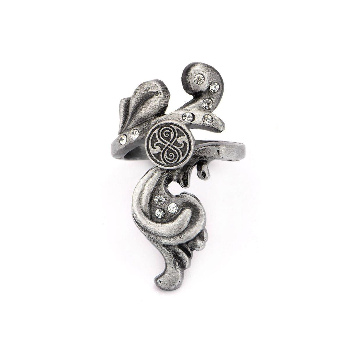 Doctor Who Scroll Gallifreyan Symbol Zinc Alloy Ring Size 8