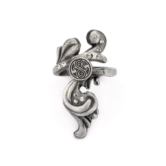 Doctor Who Scroll Gallifreyan Symbol Zinc Alloy Ring Size 8
