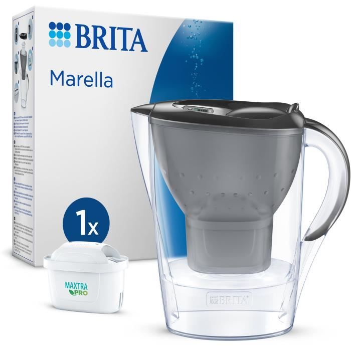 Brita Carafe filter Marella graphite (2.4l) included 1 Maxtra pro all-1 cartridge