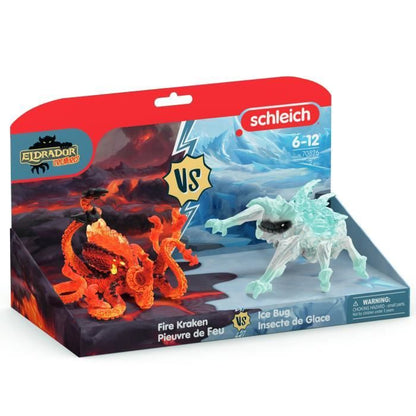 SCHLEICH 70826 Eldrador Creatures Lava Octopus vs Ice Bug Duo Figures for Children Ages 6 and Up