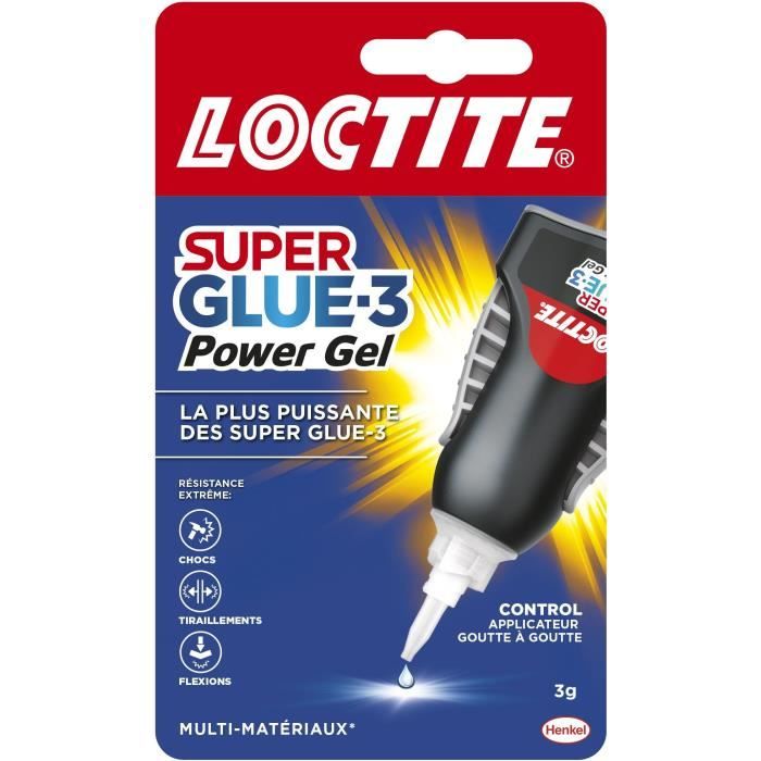 Cyanocrylate glues - LOCTITE - SUPERGLUE-3P - Power Gel Control - Tube 3g