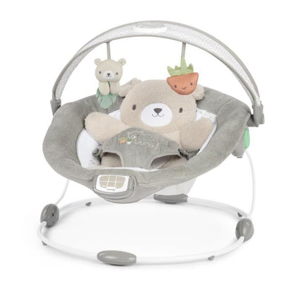 INGENUITY Little Bear Comfort Transat, Luminous Play Arch, Removable Reducer Cushion