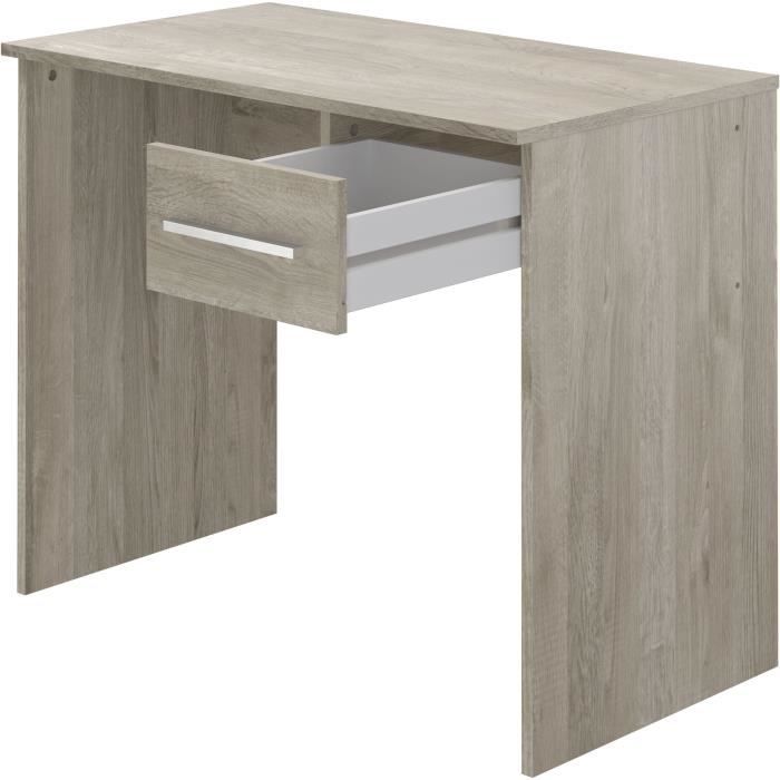 Small oak drawer desk - Oak melamine - 90 x 50 x 74 cm