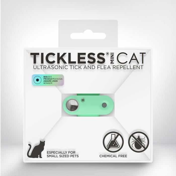 Ultrasonic cat repellent - TICKLESS MINI CAT - Tick and flea protection - Mentha Green