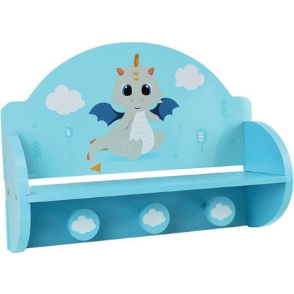 FUN HOUSE Léon le Dragon 713338 COAT RACK SHELF Dimensions: ± H. 33 x W. 46 x D. 15 cm for children