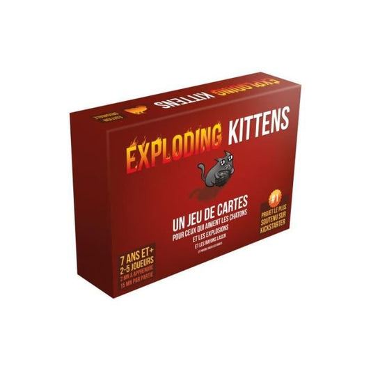 Asmodee - Exploding Kittens: The Basic Game (2022 Edition) - Board game - From 7 years old - 2 to 5 Players - 15 Min