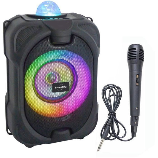 Bluetooth Karaoke Light Speaker - INOVALLEY - DANCE CUBE 44 - 150W - LED Kaleidoscope Effect