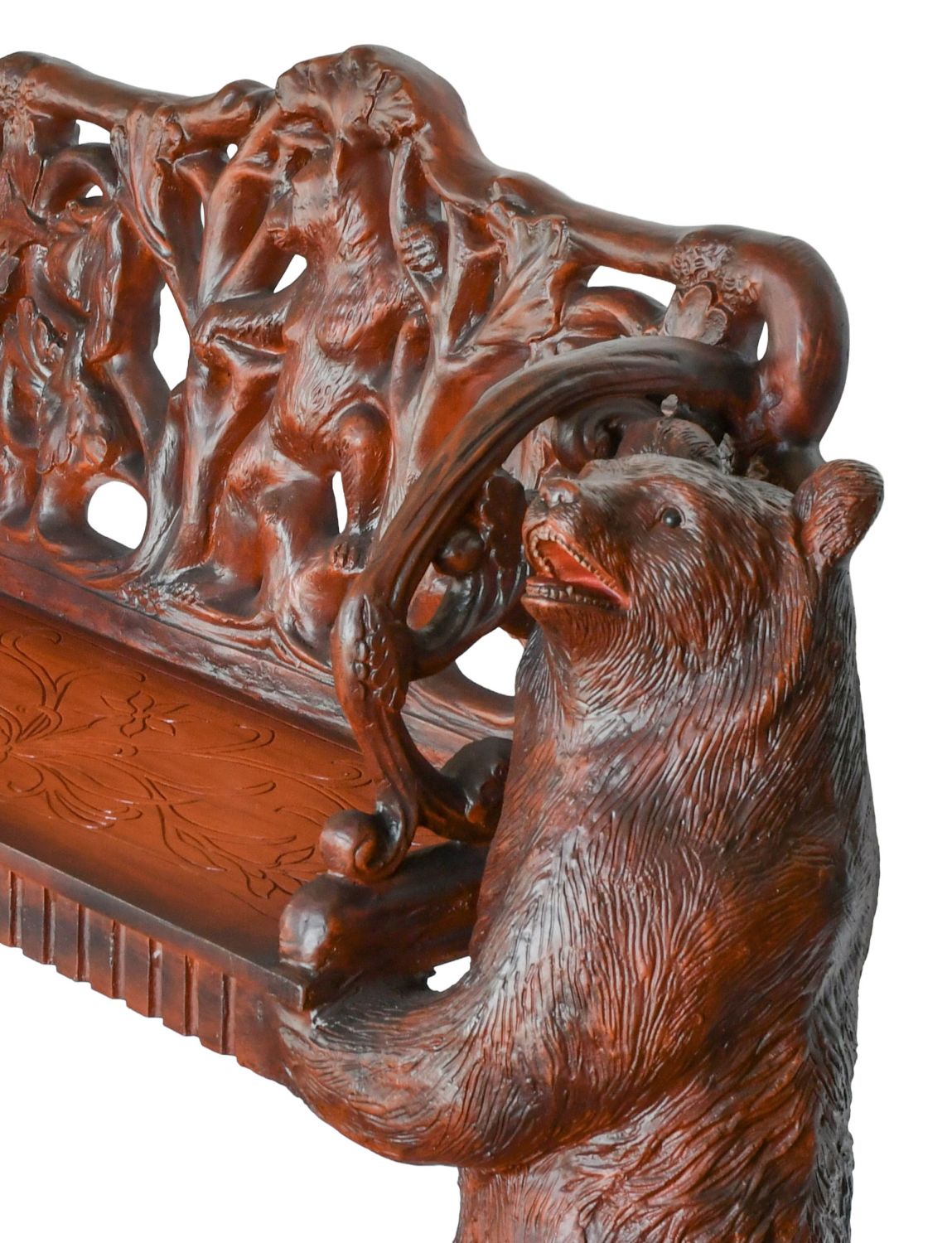 Two Bears Holding Bench
