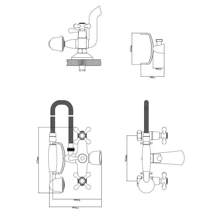ROUSSEAU Beverley mixer mechanical mixer tap