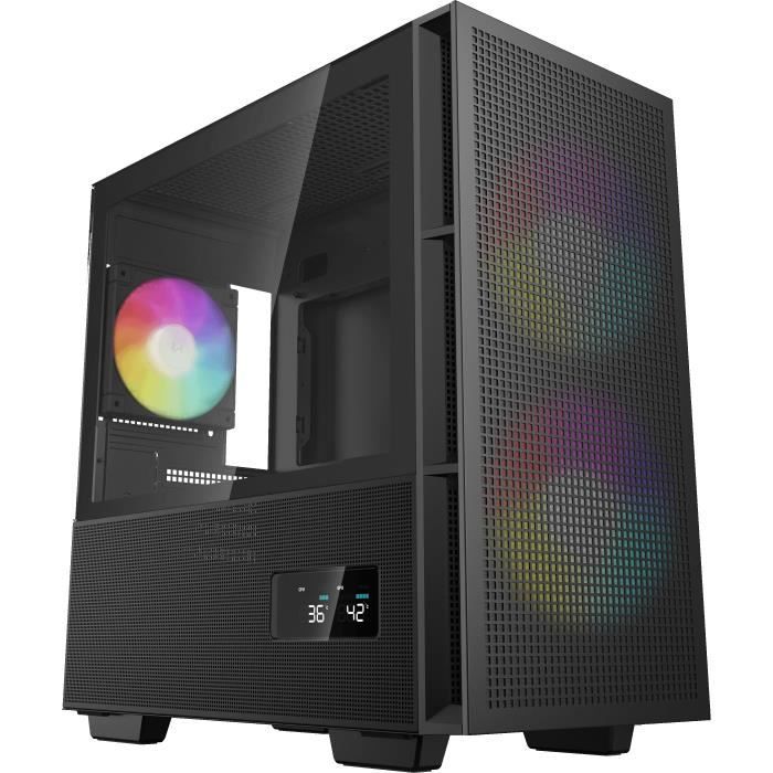 PC Case - DEEPCOOL - CH360 Digital - Without power supply - Mini tower - M-ATX format - Black