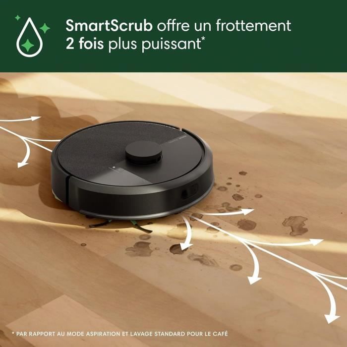 Robot vacuum cleaner - IROBOT - Roomba 105 Combo - 2h - 7000 Pa - 400 ml - Black