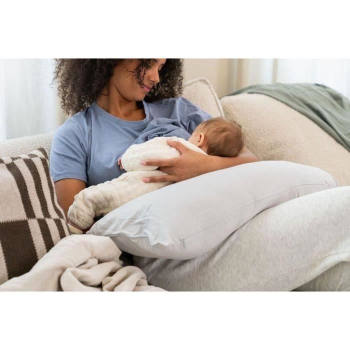 doomoo Maxxy Pregnancy Pillow and Nursing Pillow - XXL Size - Ultra Comfortable, Grey