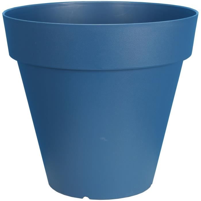 RIVIERA SOLEILLA round flower box - Plastic - Diameter 60 cm - Blue