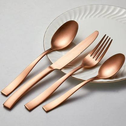 Cutlery set - ARTHUR MARTIN - AM0056 - 24 pieces - Stainless steel - Copper finish