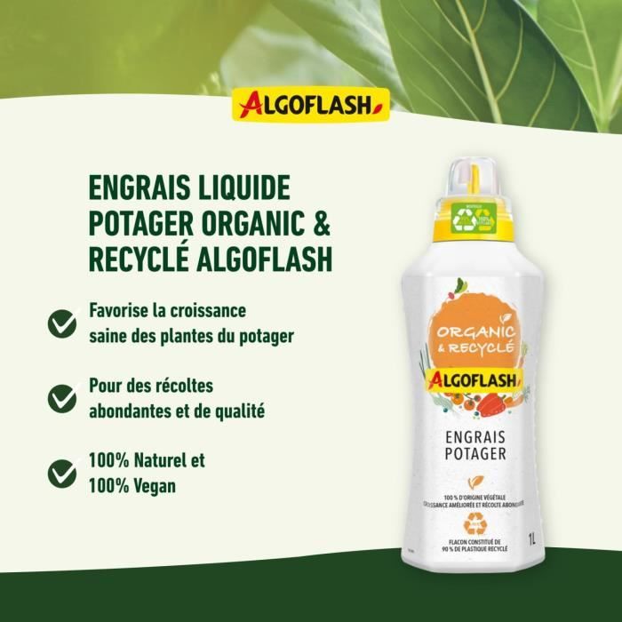 Potager liquid fertilizer - Algoflash Naturasol Naturasol - Organic and recycled - 1l