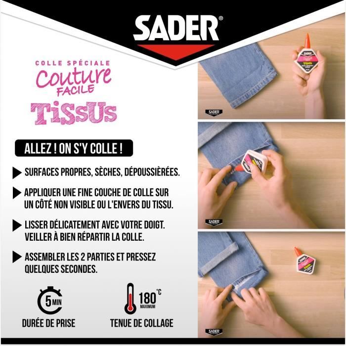 SADER Glue Bottle Finished Hems - 40ml - 30242290