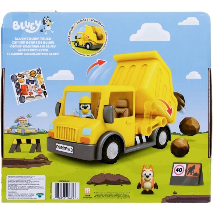 Dump Truck - BLUEY - Bluey and Bingo - Figures included - Customizable accessories
