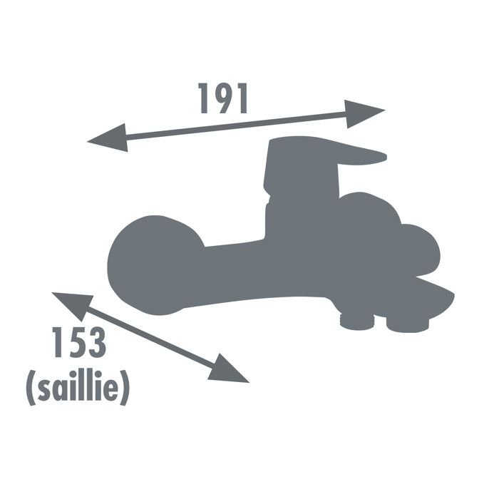 Rousseau Faucet Mechanical mixer Bathtub and shower Dunedin